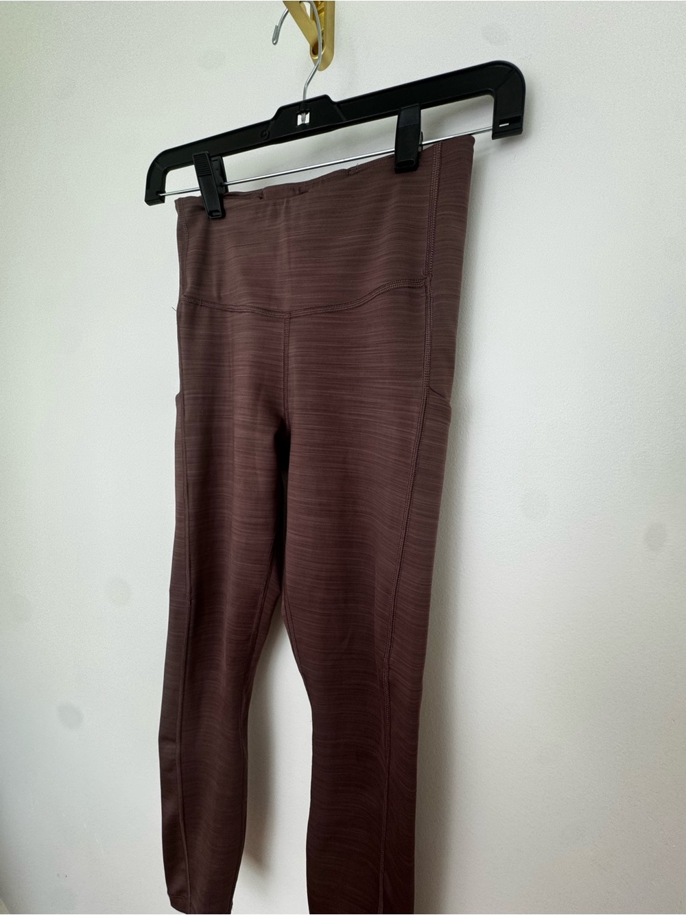 Athleta Ultimate Stash Pocket 7/8 Leggings XS Brown Mauve High Rise